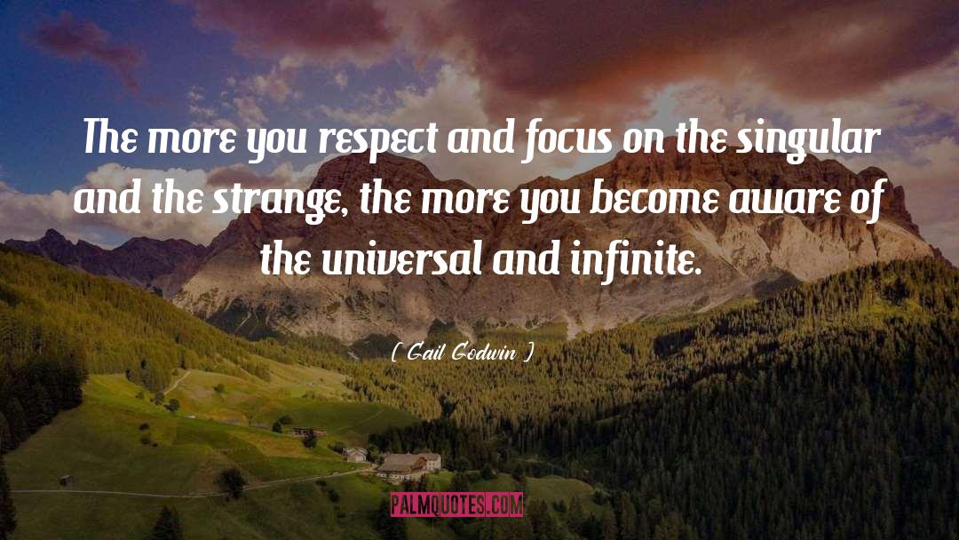 Gail Godwin Quotes: The more you respect and