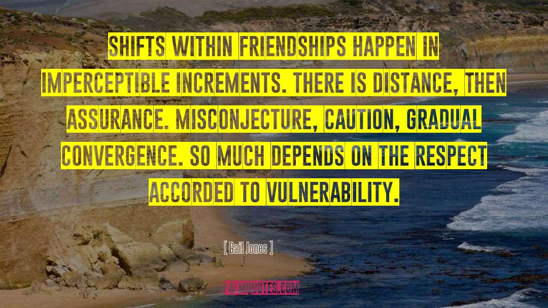 Gail Jones Quotes: Shifts within friendships happen in