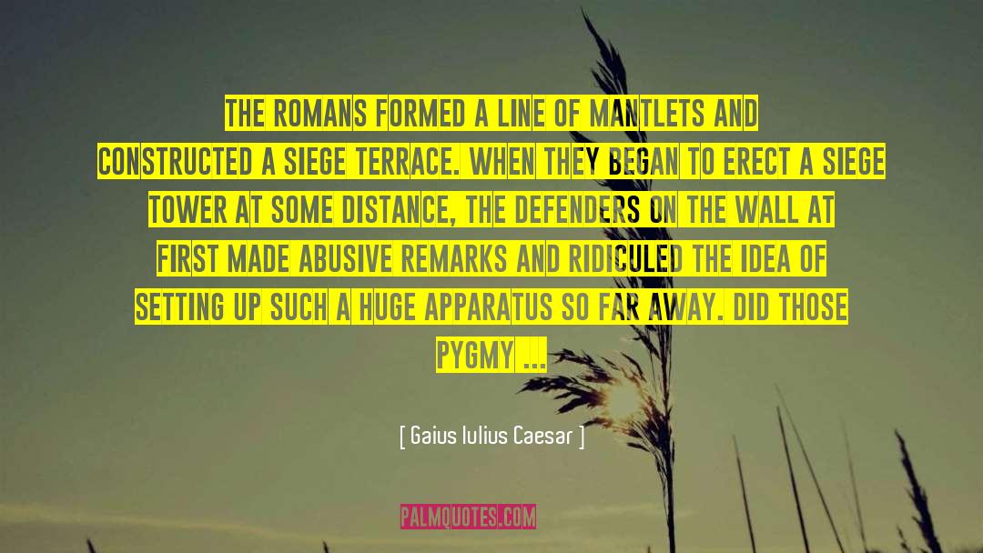 Gaius Iulius Caesar Quotes: The Romans formed a line