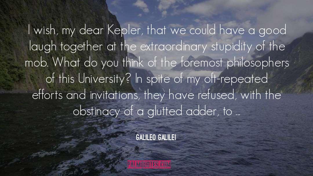 Galileo Galilei Quotes: I wish, my dear Kepler,