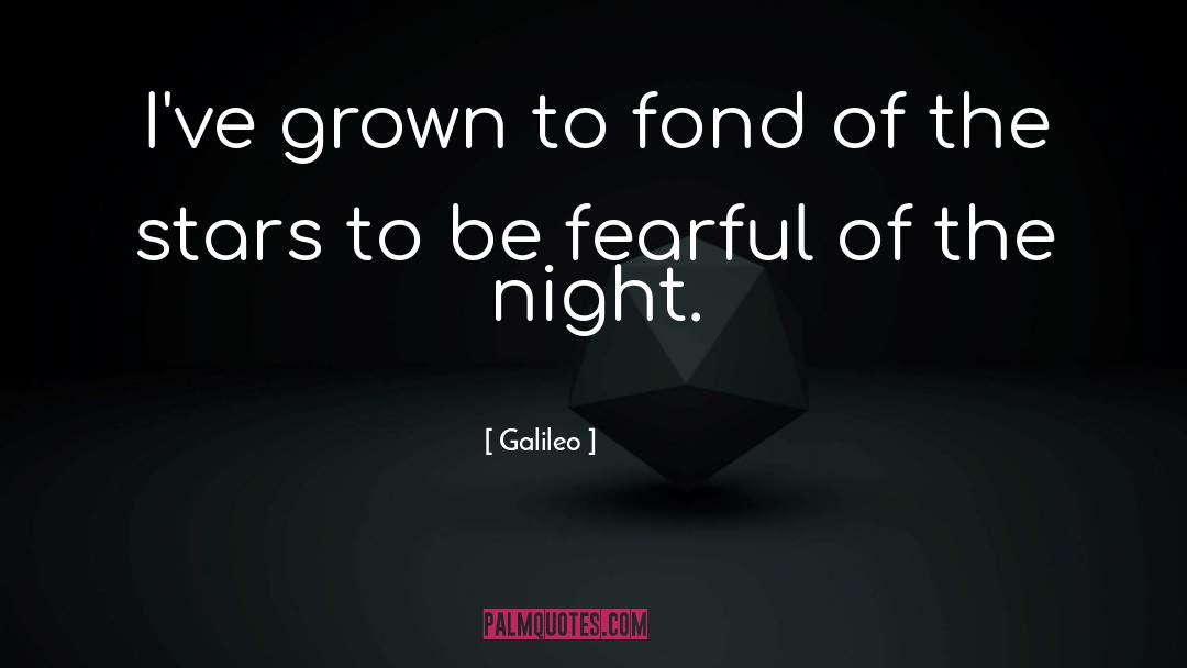 Galileo Quotes: I've grown to fond of