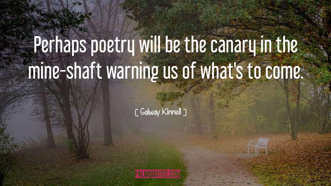 Galway Kinnell Quotes: Perhaps poetry will be the