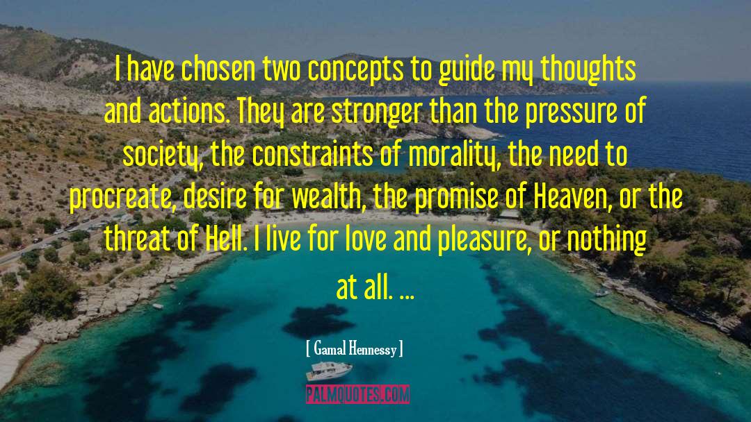 Gamal Hennessy Quotes: I have chosen two concepts