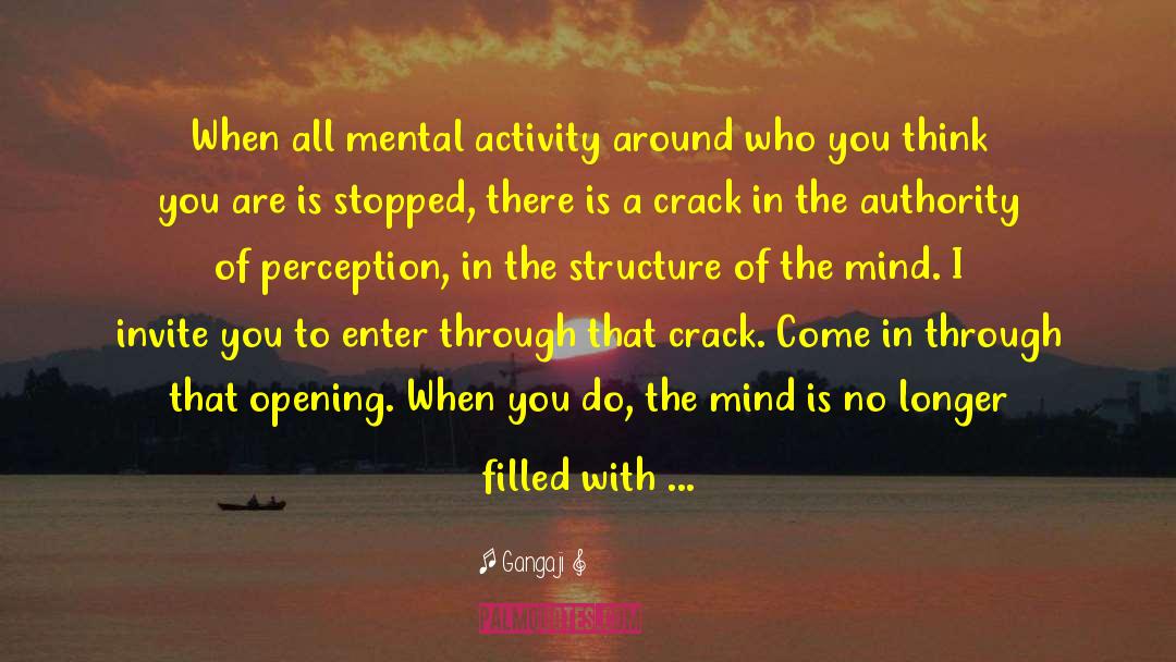 Gangaji Quotes: When all mental activity around