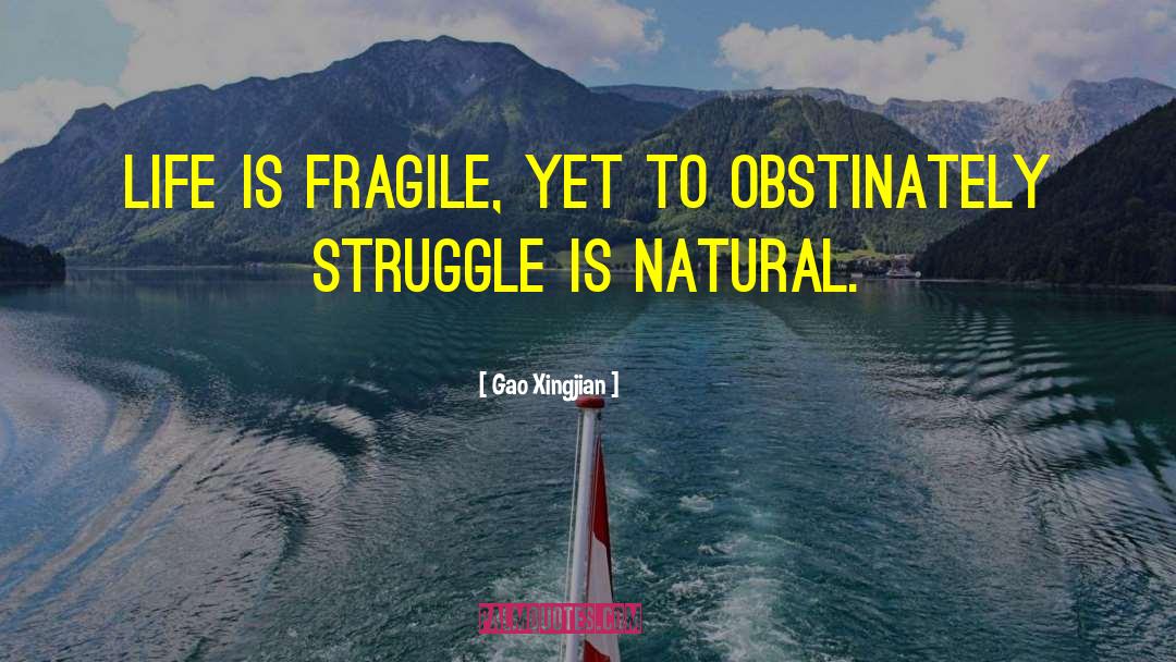 Gao Xingjian Quotes: Life is fragile, yet to