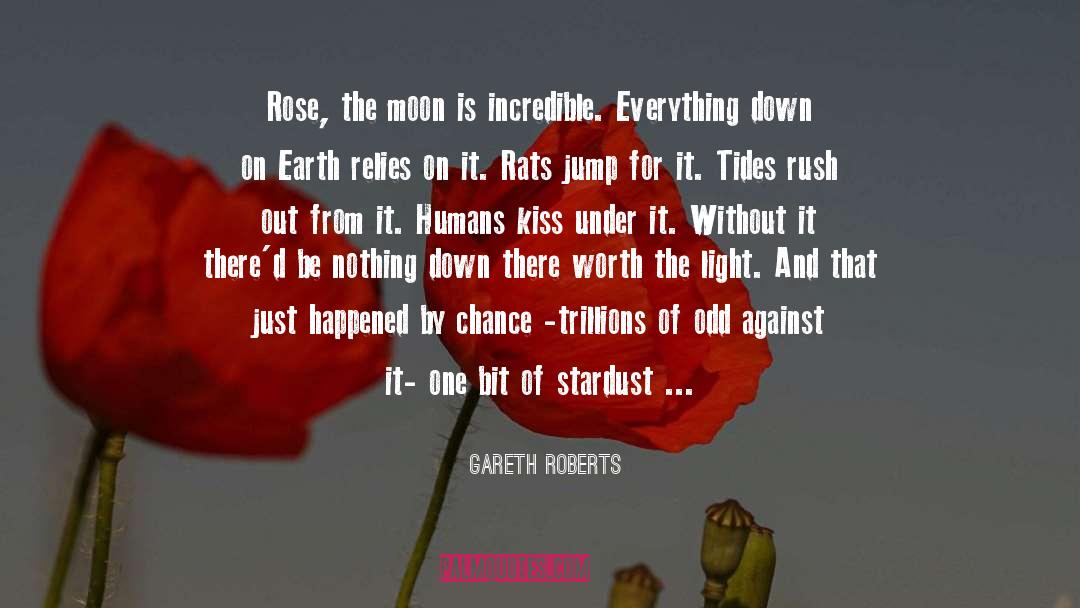 Gareth Roberts Quotes: Rose, the moon is incredible.