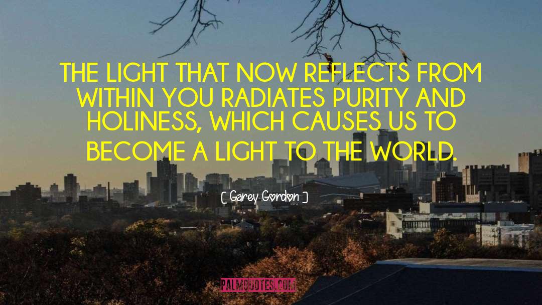 Garey Gordon Quotes: THE LIGHT THAT NOW REFLECTS