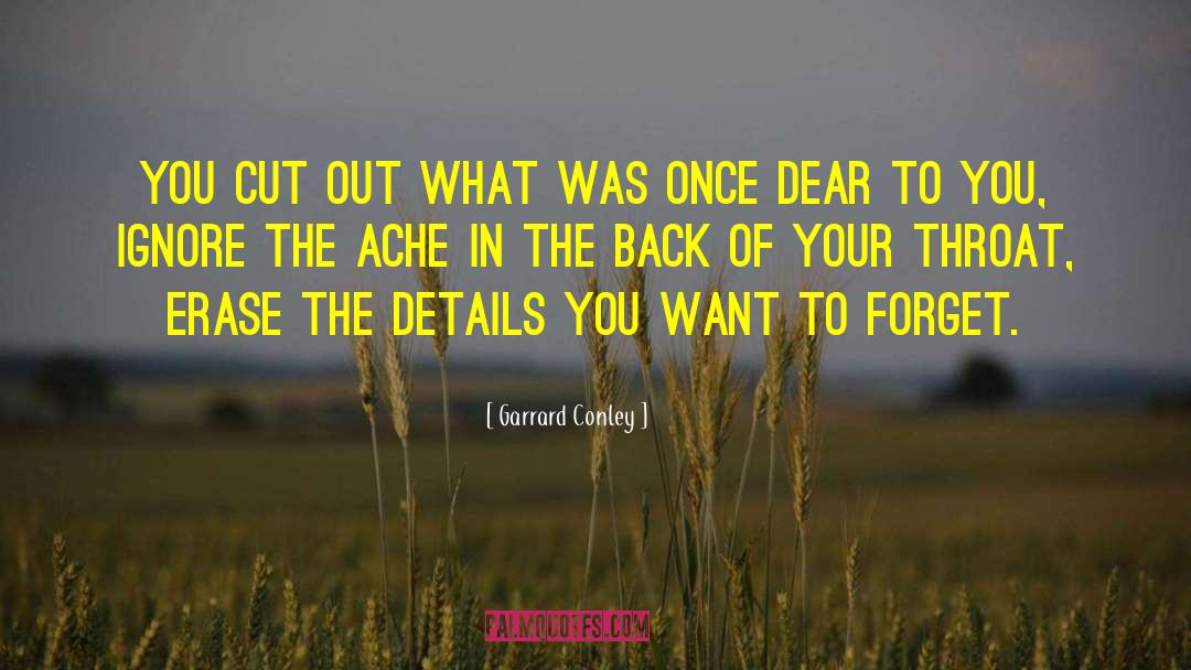 Garrard Conley Quotes: You cut out what was