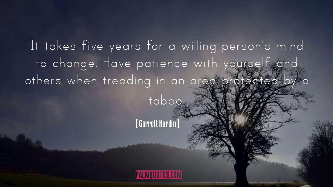 Garrett Hardin Quotes: It takes five years for