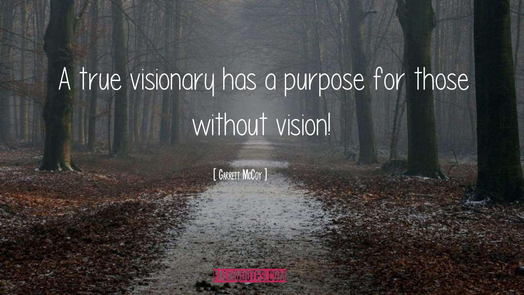 Garrett McCoy Quotes: A true visionary has a