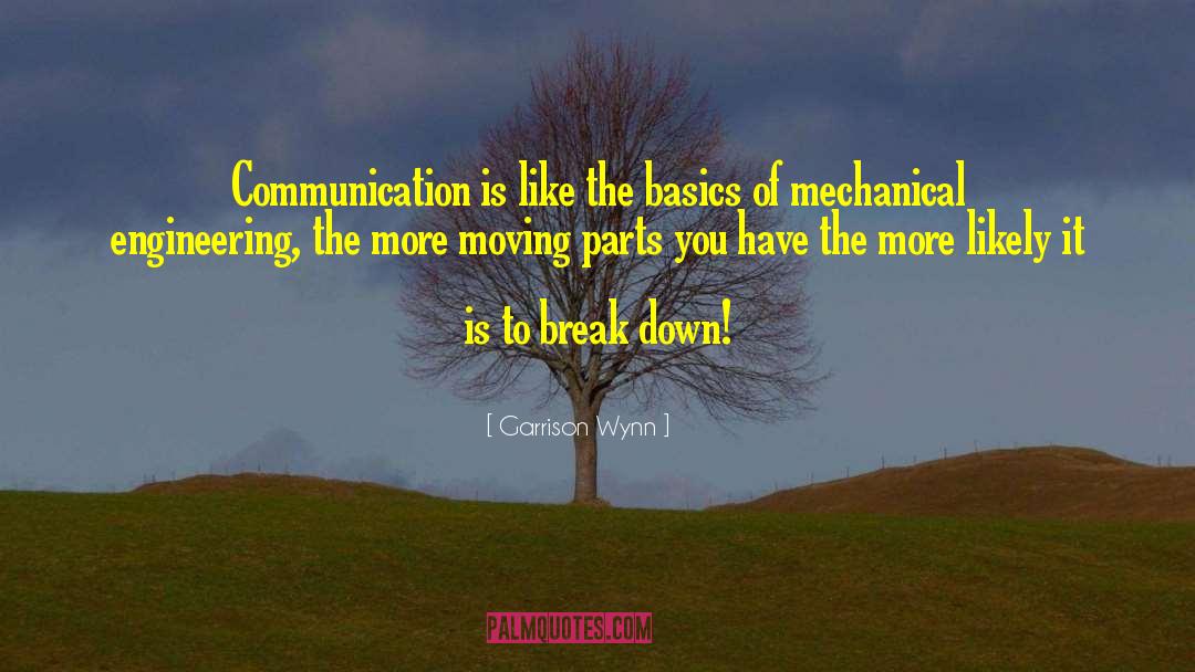 Garrison Wynn Quotes: Communication is like the basics