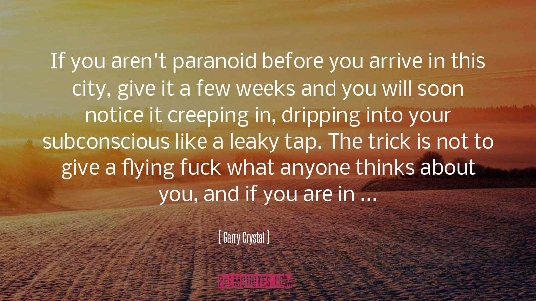Garry Crystal Quotes: If you aren't paranoid before
