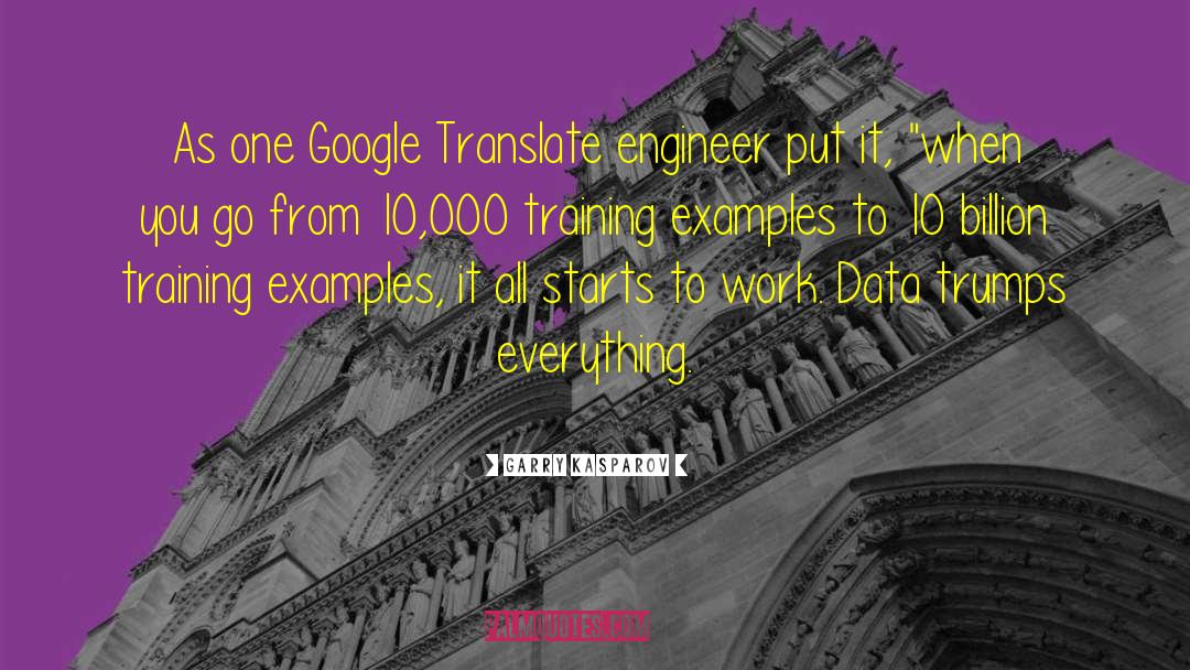 Garry Kasparov Quotes: As one Google Translate engineer