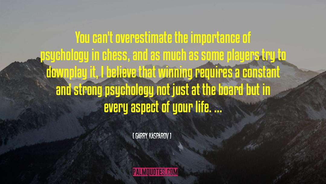 Garry Kasparov Quotes: You can't overestimate the importance