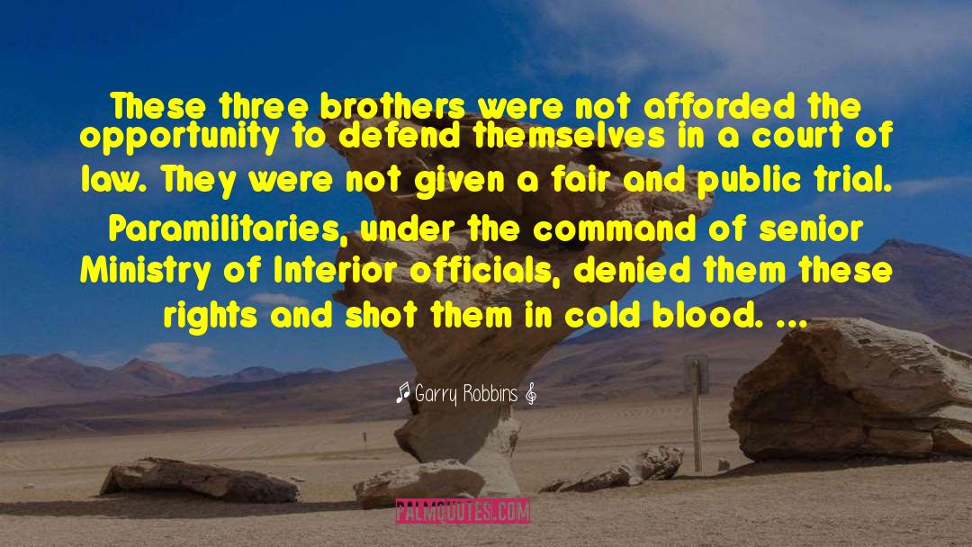 Garry Robbins Quotes: These three brothers were not