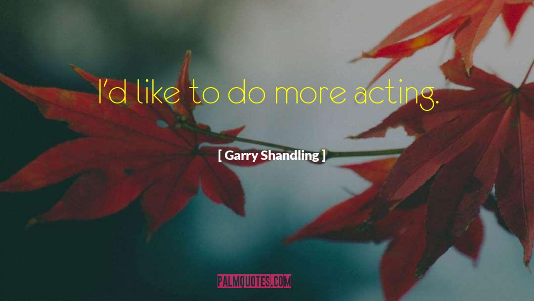 Garry Shandling Quotes: I'd like to do more