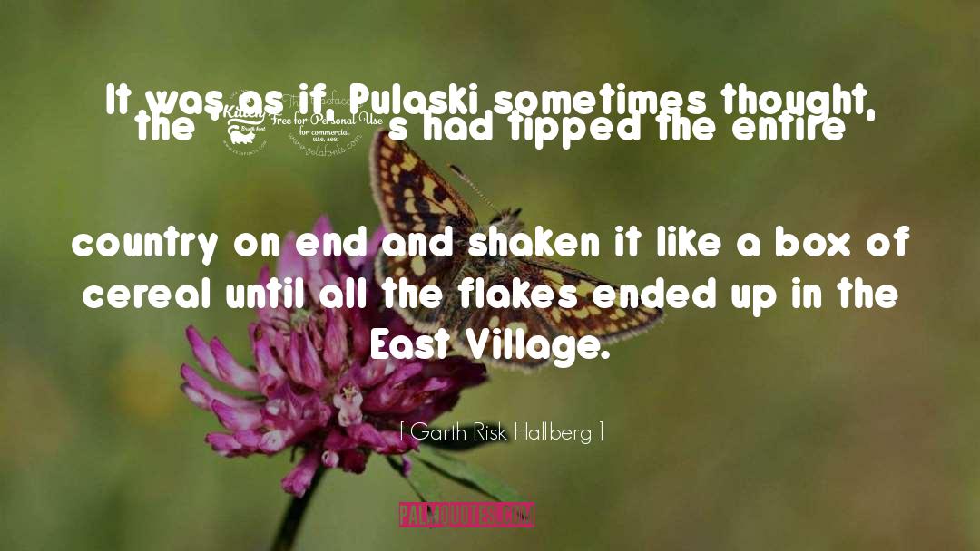 Garth Risk Hallberg Quotes: It was as if, Pulaski