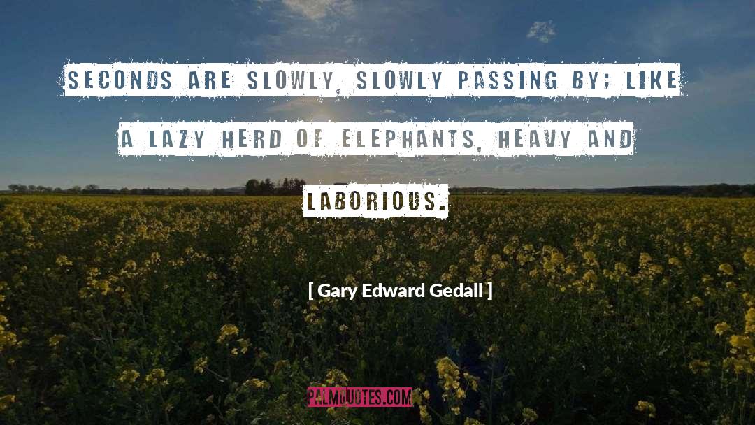 Gary Edward Gedall Quotes: Seconds are slowly, slowly passing