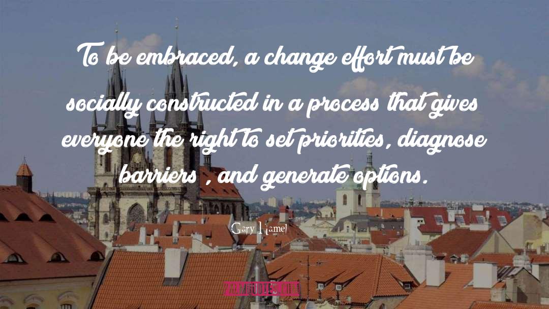 Gary Hamel Quotes: To be embraced, a change