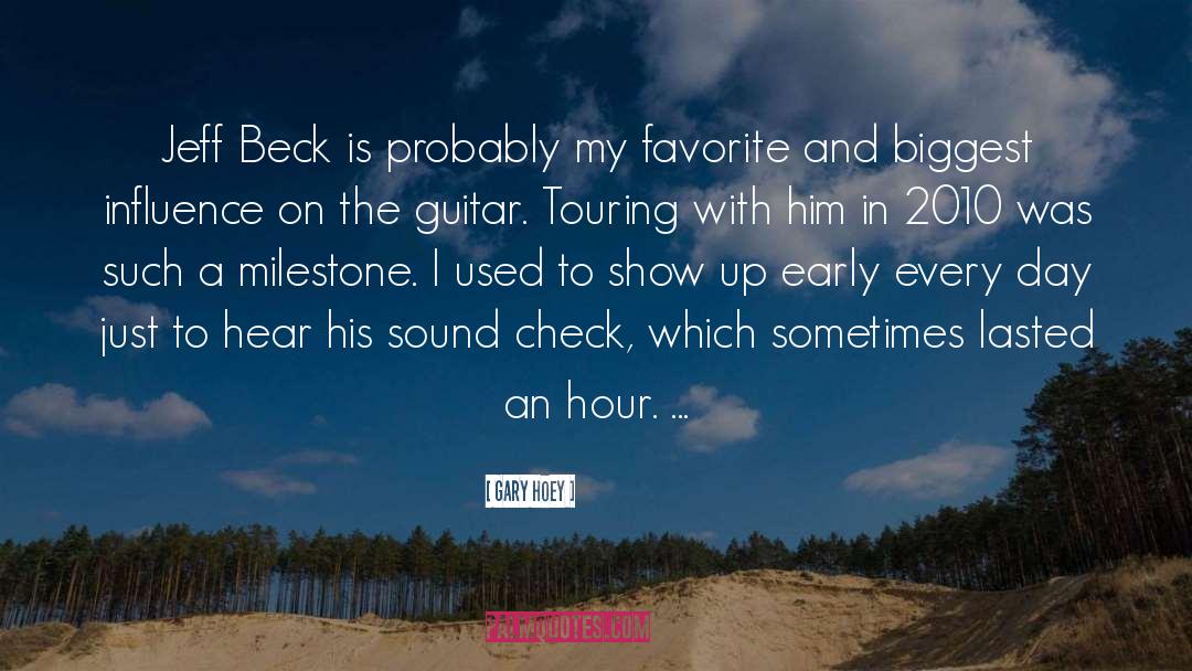 Gary Hoey Quotes: Jeff Beck is probably my