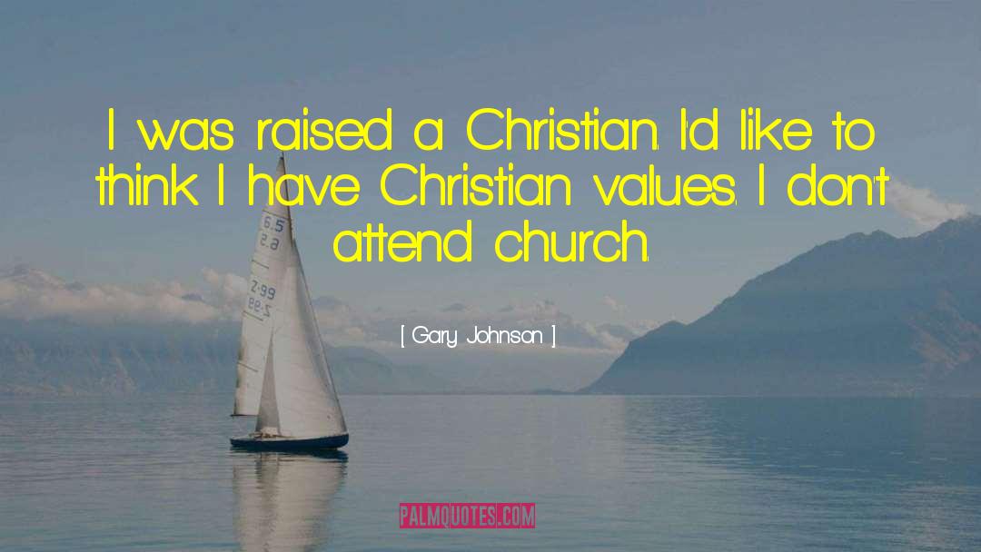 Gary Johnson Quotes: I was raised a Christian.