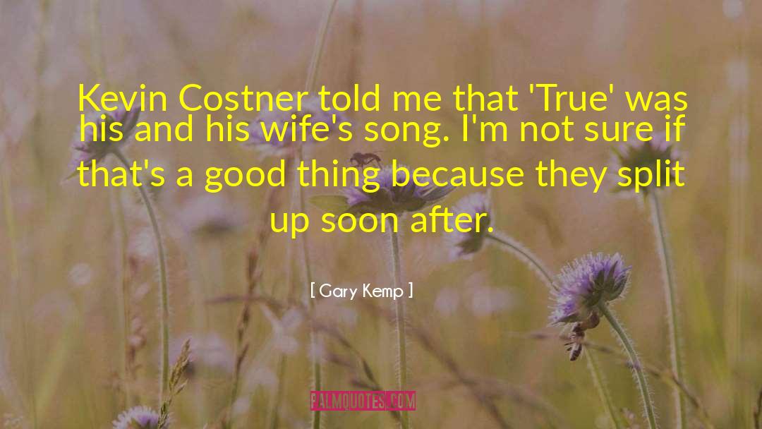 Gary Kemp Quotes: Kevin Costner told me that