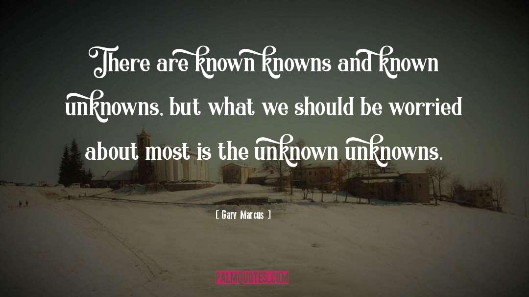 Gary Marcus Quotes: There are known knowns and