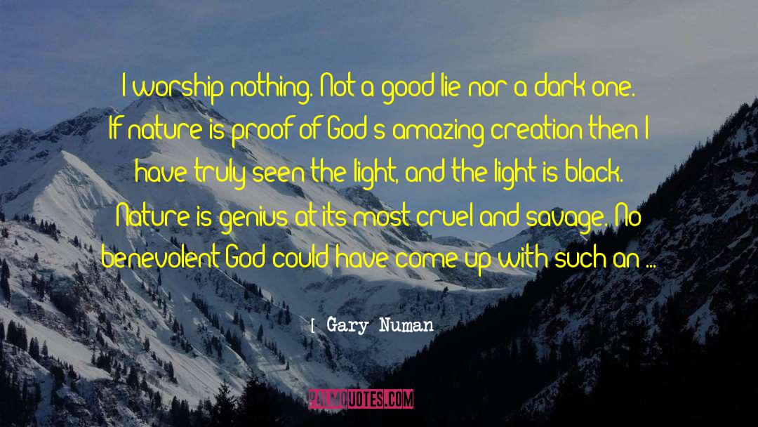 Gary Numan Quotes: I worship nothing. Not a