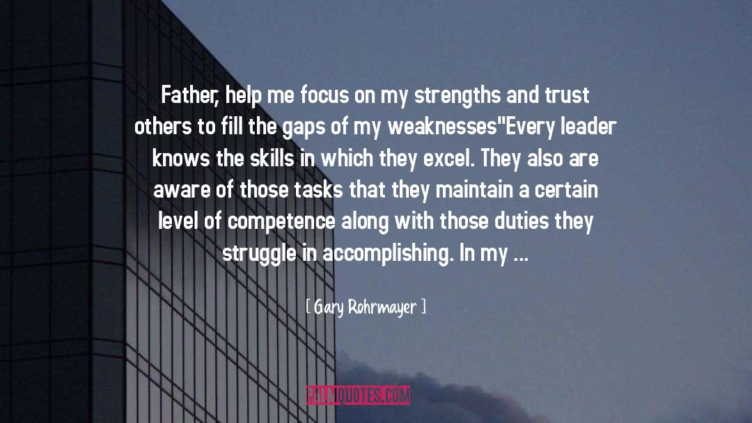Gary Rohrmayer Quotes: Father, help me focus on