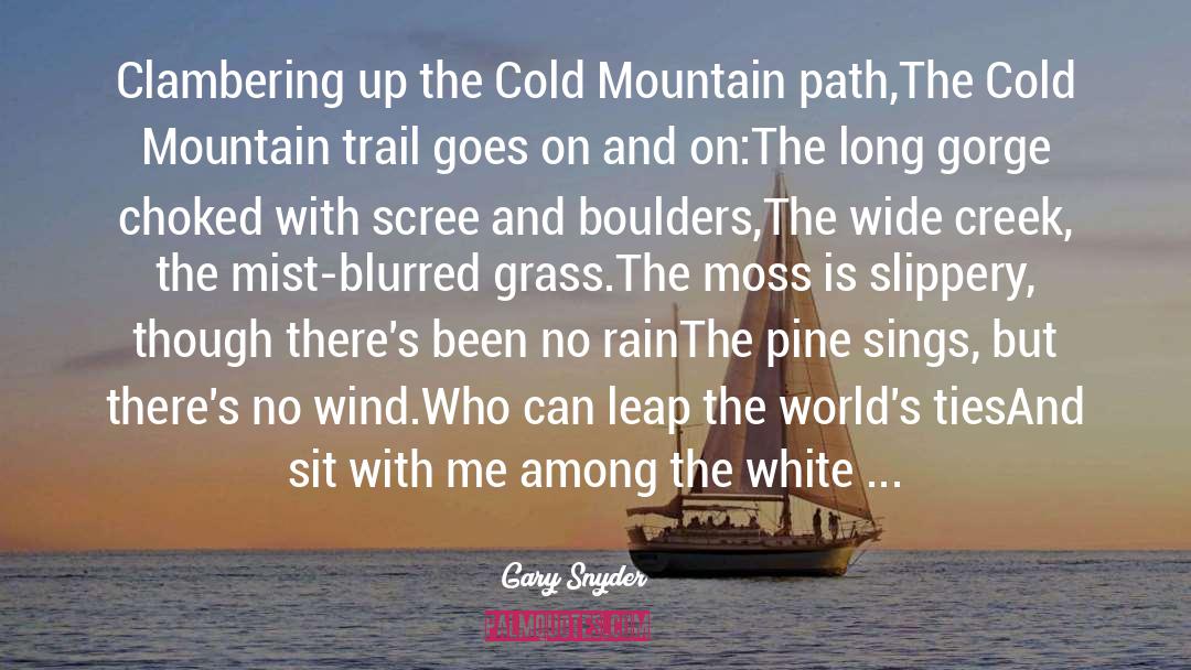 Gary Snyder Quotes: Clambering up the Cold Mountain