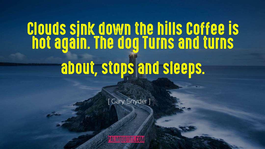 Gary Snyder Quotes: Clouds sink down the hills