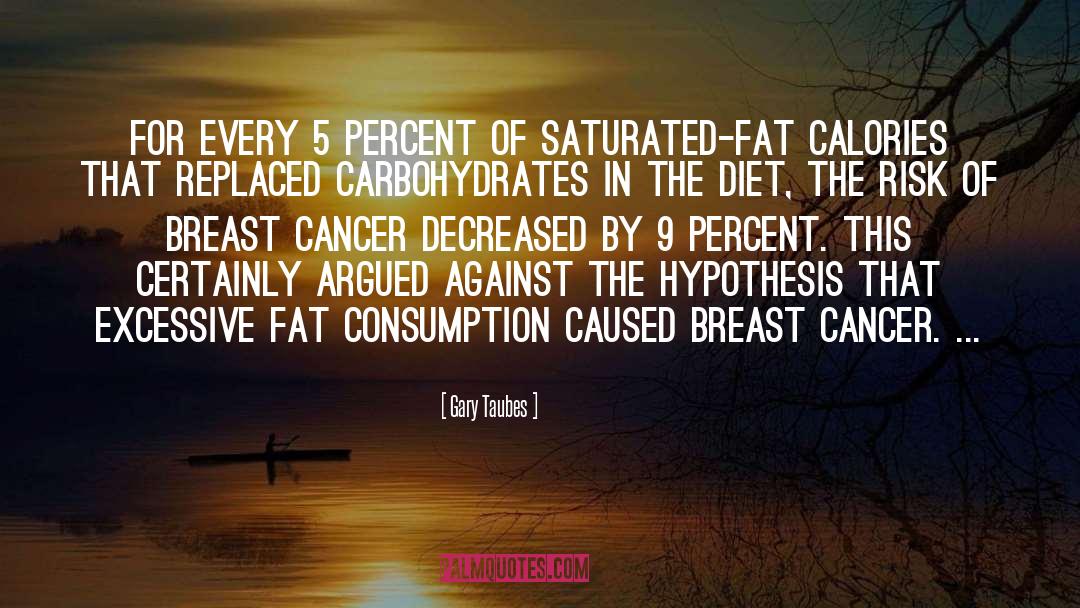 Gary Taubes Quotes: For every 5 percent of