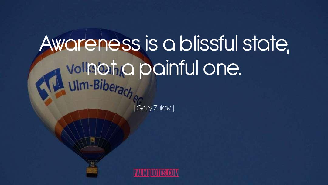 Gary Zukav Quotes: Awareness is a blissful state,