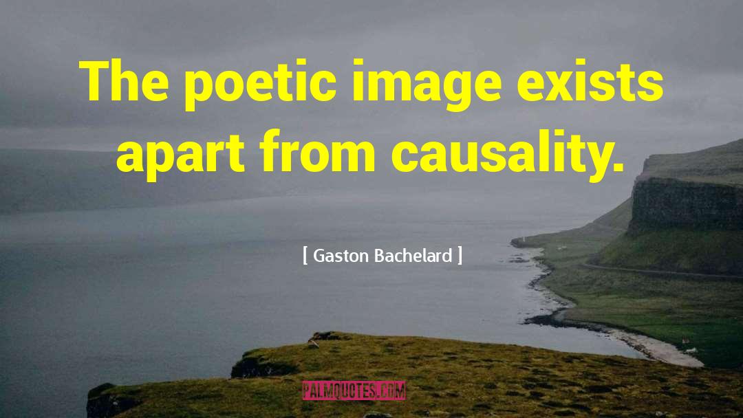 Gaston Bachelard Quotes: The poetic image exists apart