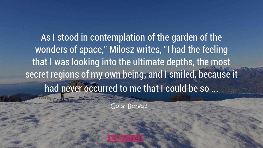 Gaston Bachelard Quotes: As I stood in contemplation