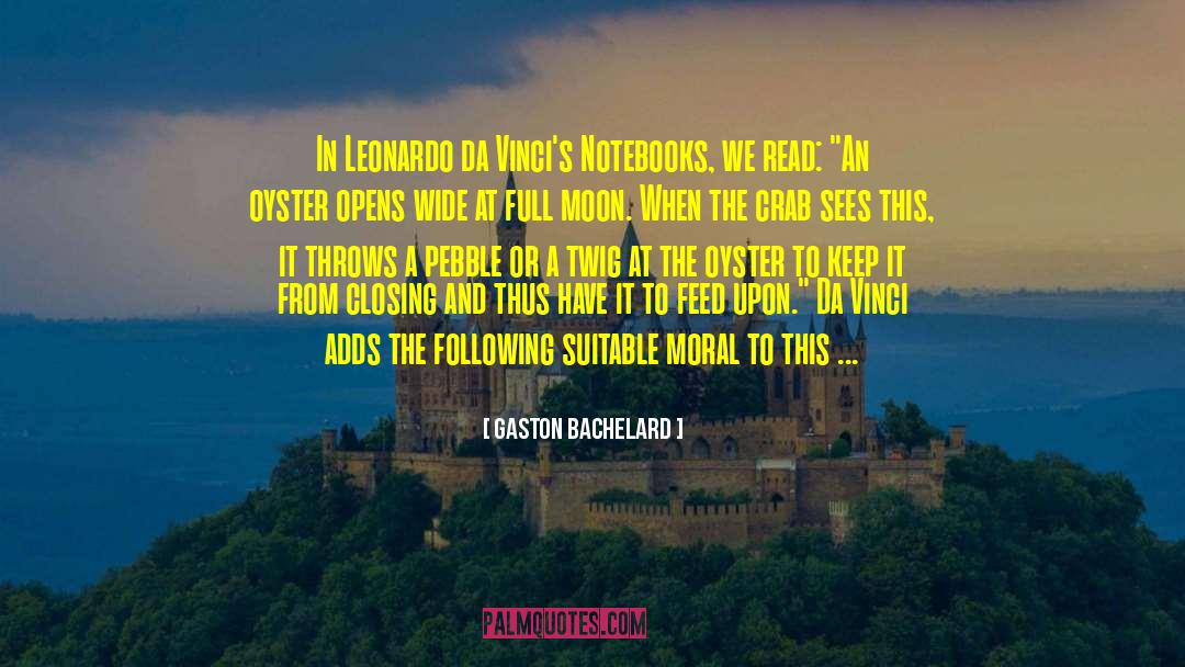 Gaston Bachelard Quotes: In Leonardo da Vinci's Notebooks,