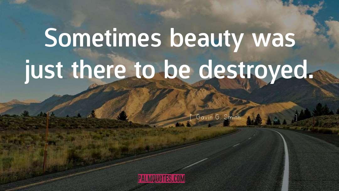 Gavin G. Smith Quotes: Sometimes beauty was just there
