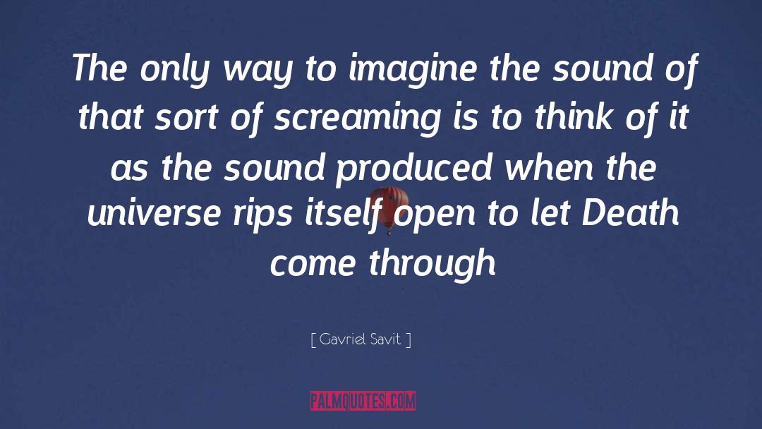 Gavriel Savit Quotes: The only way to imagine