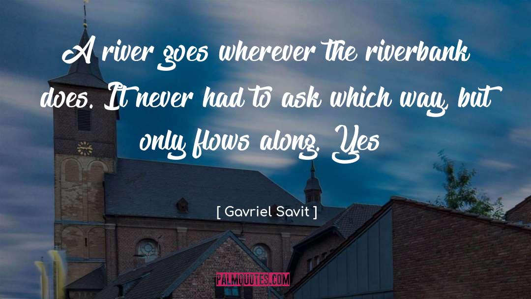 Gavriel Savit Quotes: A river goes wherever the