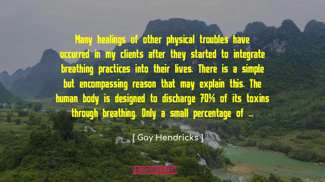 Gay Hendricks Quotes: Many healings of other physical