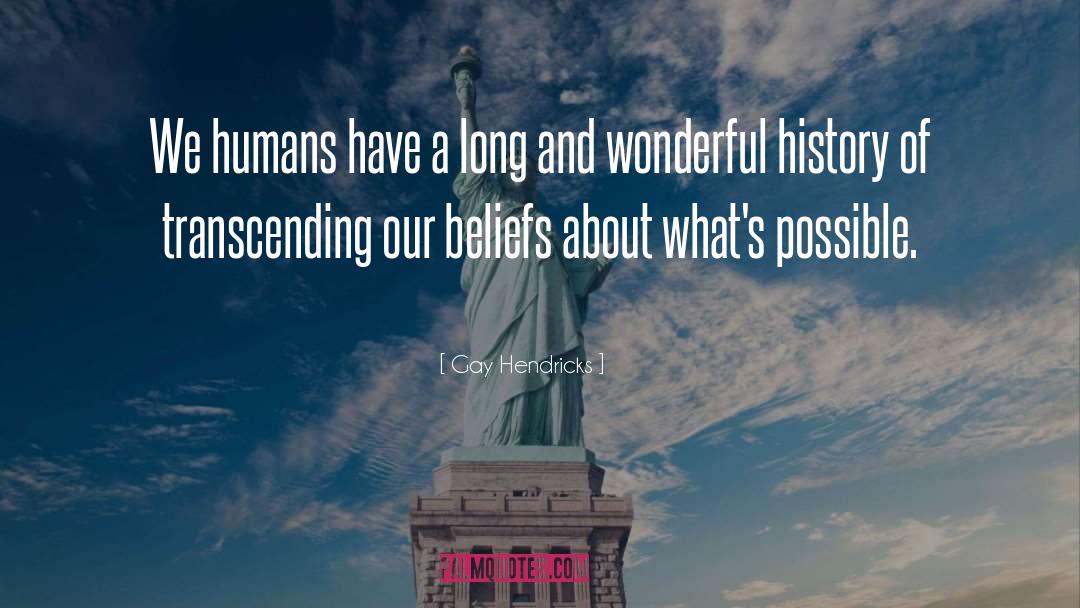 Gay Hendricks Quotes: We humans have a long