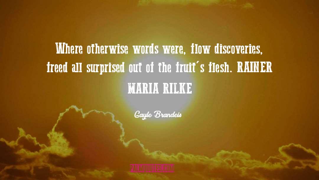 Gayle Brandeis Quotes: Where otherwise words were, flow