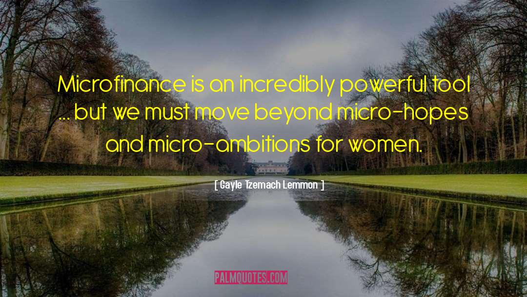 Gayle Tzemach Lemmon Quotes: Microfinance is an incredibly powerful