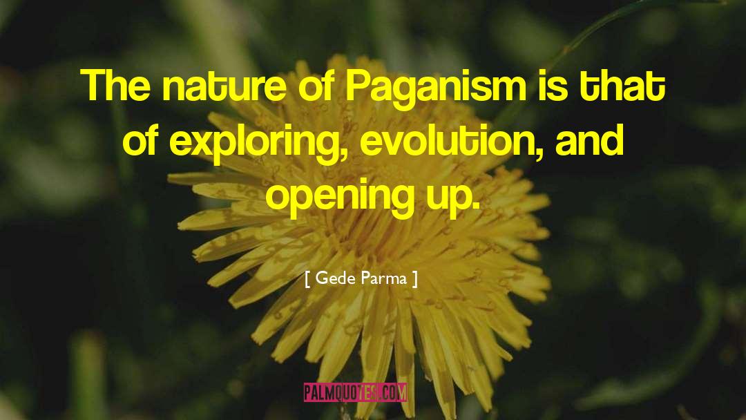 Gede Parma Quotes: The nature of Paganism is