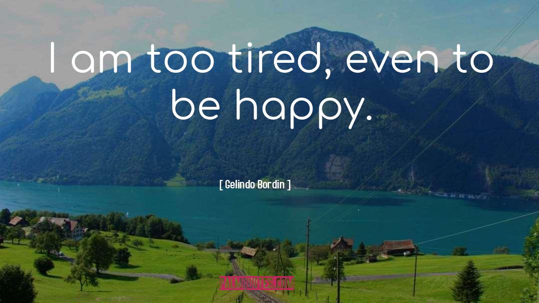 Gelindo Bordin Quotes: I am too tired, even