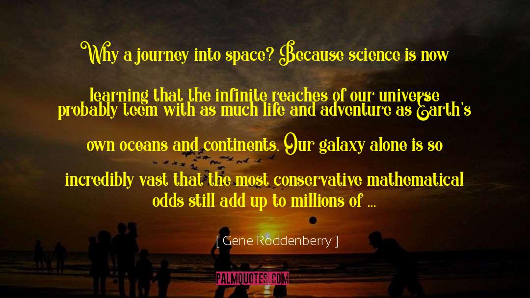 Gene Roddenberry Quotes: Why a journey into space?