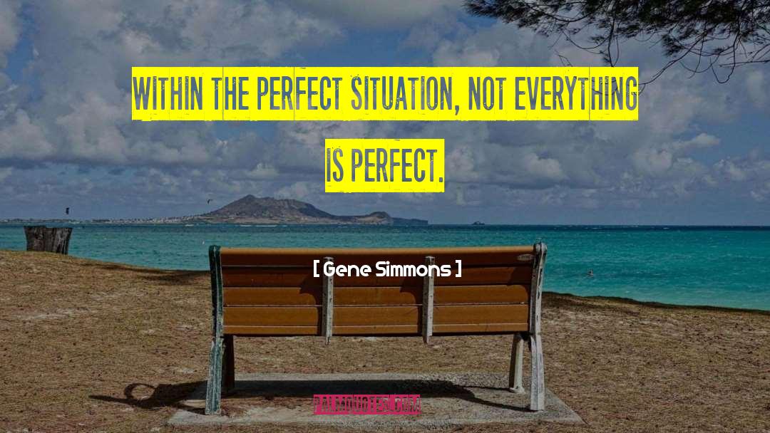 Gene Simmons Quotes: Within the perfect situation, not