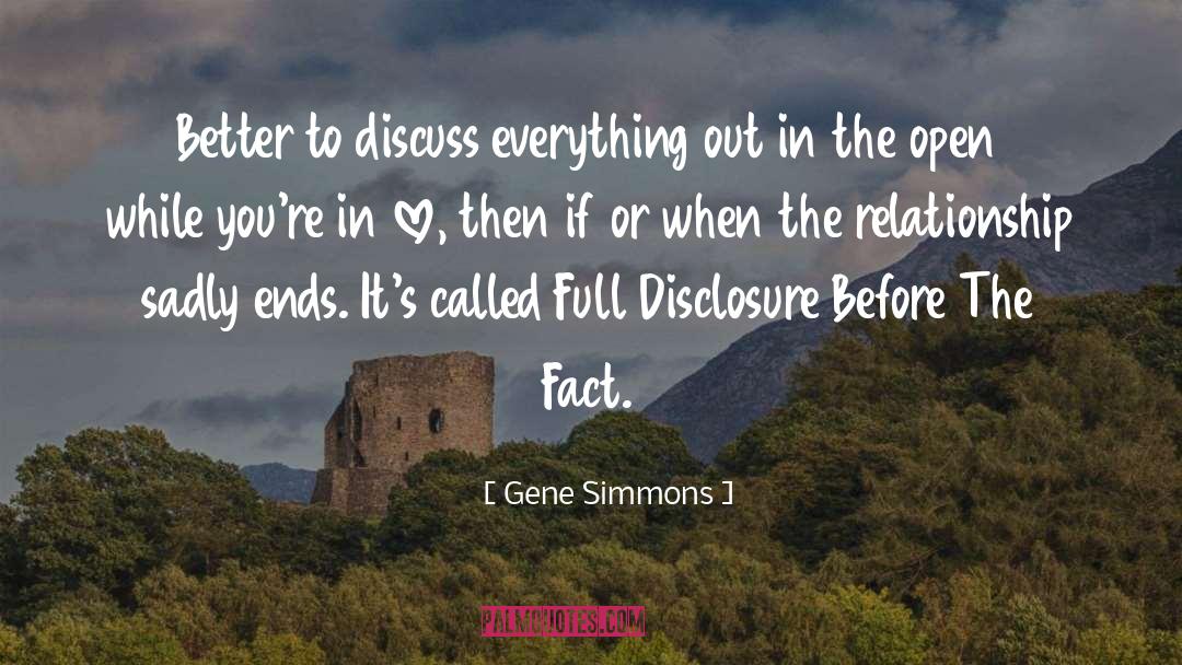 Gene Simmons Quotes: Better to discuss everything out
