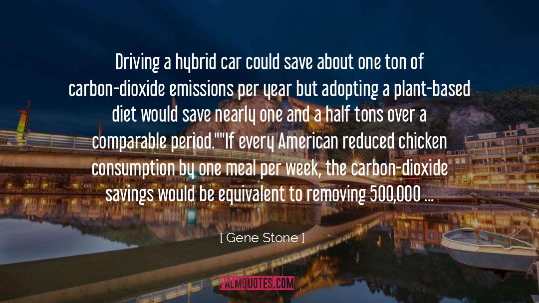 Gene Stone Quotes: Driving a hybrid car could