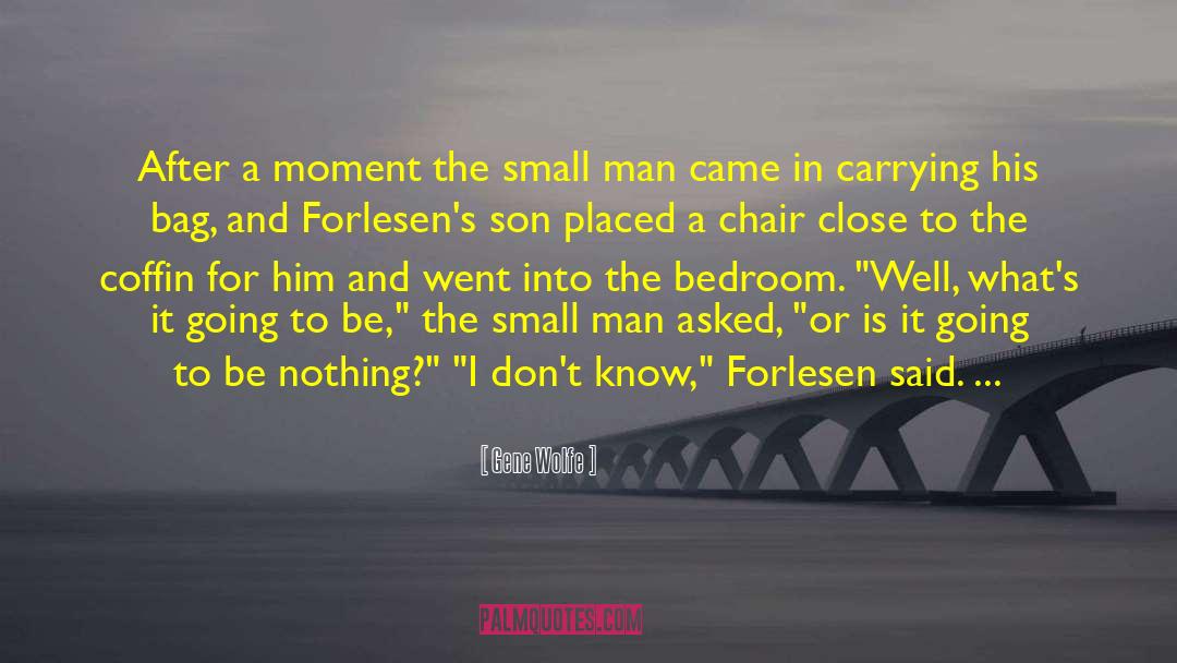 Gene Wolfe Quotes: After a moment the small
